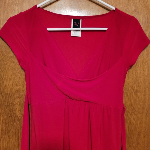 Red Wrapper Tie Back Top Junior's Small - Picture 5 of 11